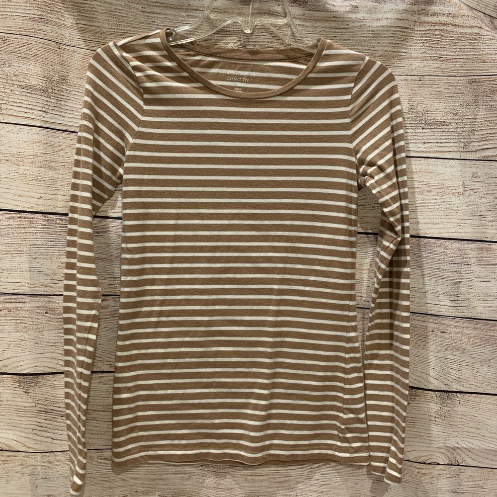 The Limited Tan Stripe Perfect Tee